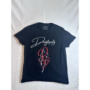 Dragtiquity Black Short Sleeve Shirt Drag Show Vegas Men's Large *